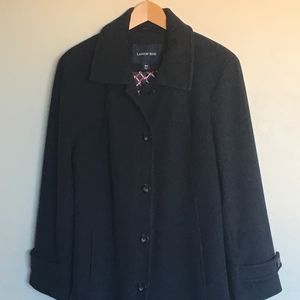 Black Wool Swing Coat - Lands' End